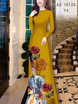 Vải áo dài hoa hồng kiểu mới AD 10120 25 1601879636 678 Vai ao dai hoa hong kieu moi AD 10120