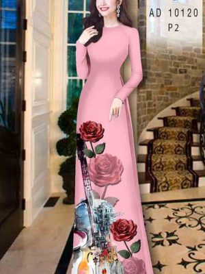 Vải áo dài hoa hồng kiểu mới AD 10120 30 1601879637 45 Vai ao dai hoa hong kieu moi AD 10120