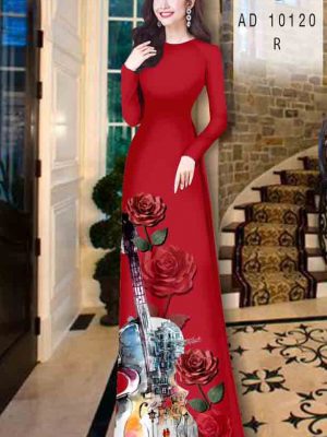 Vải áo dài hoa hồng kiểu mới AD 10120 27 1601879637 678 Vai ao dai hoa hong kieu moi AD 10120