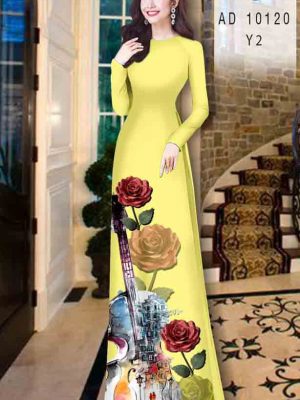 Vải áo dài hoa hồng kiểu mới AD 10120 34 1601879638 156 Vai ao dai hoa hong kieu moi AD 10120