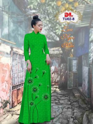 Vải Áo Dài Lụa Ngọc Mai Hoa Bồ Công Anh kiểu mới AD TU02 14 1602040090 152 Vai Ao Dai Lua Ngoc Mai Hoa Bo Cong Anh