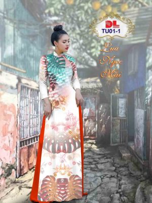 Vải Áo Dài Lụa Ngọc Mai Hình Lá mới ra AD TU01 13 1602040298 811 Vai Ao Dai Lua Ngoc Mai Hinh La moi ra