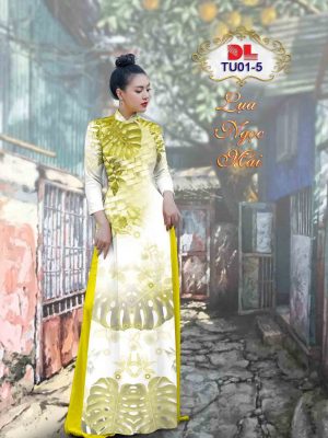 Vải Áo Dài Lụa Ngọc Mai Hình Lá mới ra AD TU01 18 1602040299 847 Vai Ao Dai Lua Ngoc Mai Hinh La moi ra