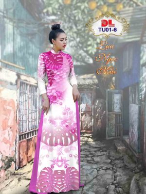 Vải Áo Dài Lụa Ngọc Mai Hình Lá mới ra AD TU01 17 1602040299 93 Vai Ao Dai Lua Ngoc Mai Hinh La moi ra