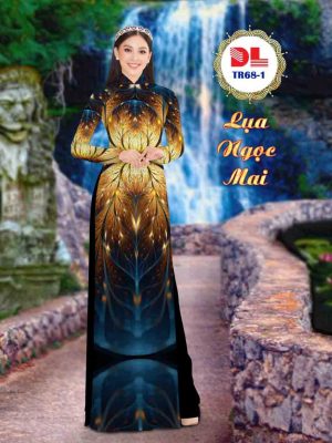 Vải Áo Dài Lụa Ngọc Mai Hoa Văn mới ra AD TR68 23 1602040468 173 Vai Ao Dai Lua Ngoc Mai Hoa Van moi ra