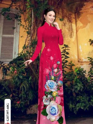 Vải áo dài hoa hồng kiểu mới AD GH7397 24 1602059348 589 Vai ao dai hoa hong kieu moi AD GH7397