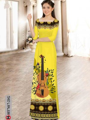 Vải áo dài hình đàn violin và hoa văn thiết kế 2020 AD HT7417 24 1602317155 441 Vai ao dai hinh dan violin va hoa van thiet