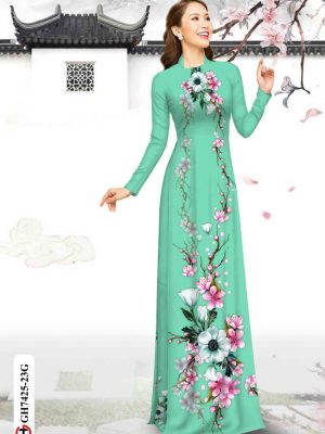 Vải áo dài hoa in 3D kiểu mới AD GH7425 23 1602576454 80 Vai ao dai hoa in 3D kieu moi AD GH7425