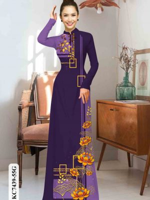 1602652026 53 Vai ao dai hoa sen vang kieu moi AD KC7439