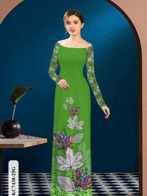 Vải áo dài in hình lá kiểu mới AD KC7438 25 1602652218 260 Vai ao dai in hinh la kieu moi AD KC7438