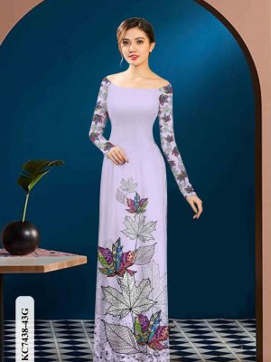 Vải áo dài in hình lá kiểu mới AD KC7438 29 1602652219 459 Vai ao dai in hinh la kieu moi AD KC7438