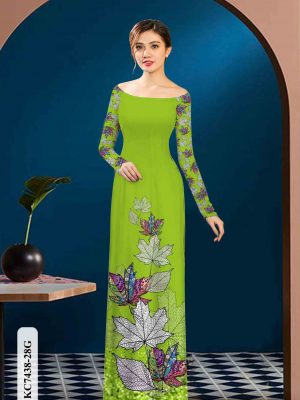 Vải áo dài in hình lá kiểu mới AD KC7438 26 1602652219 77 Vai ao dai in hinh la kieu moi AD KC7438