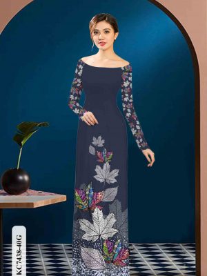 Vải áo dài in hình lá kiểu mới AD KC7438 36 1602652220 52 Vai ao dai in hinh la kieu moi AD KC7438