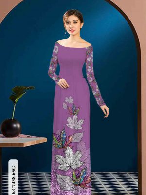 Vải áo dài in hình lá kiểu mới AD KC7438 34 1602652220 663 Vai ao dai in hinh la kieu moi AD KC7438