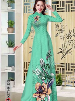 Vải áo dài hoa in 3D kiểu mới AD KC7448 17 1602746203 229 Vai ao dai hoa in 3D kieu moi AD KC7448
