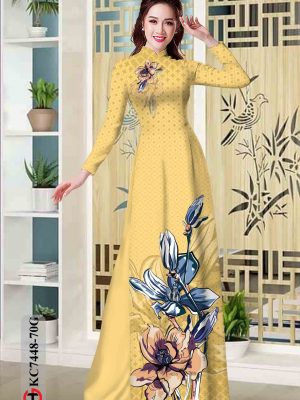Vải áo dài hoa in 3D kiểu mới AD KC7448 23 1602746204 271 Vai ao dai hoa in 3D kieu moi AD KC7448