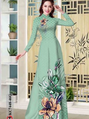 Vải áo dài hoa in 3D kiểu mới AD KC7448 21 1602746204 394 Vai ao dai hoa in 3D kieu moi AD KC7448