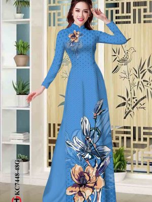 Vải áo dài hoa in 3D kiểu mới AD KC7448 26 1602746205 394 Vai ao dai hoa in 3D kieu moi AD KC7448
