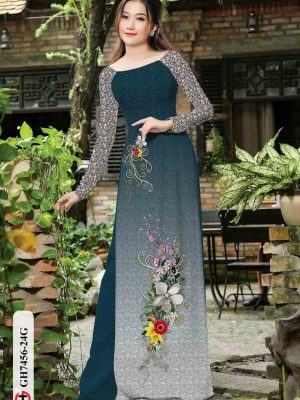 Vải áo dài hoa in 3D kiểu mới AD GH7456 19 1602920048 744 Vai ao dai hoa in 3D kieu moi AD GH7456