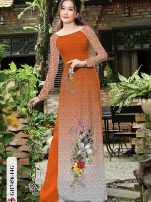Vải áo dài hoa in 3D kiểu mới AD GH7456 20 1602920048 830 Vai ao dai hoa in 3D kieu moi AD GH7456