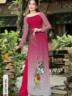 Vải áo dài hoa in 3D kiểu mới AD GH7456 25 1602920049 876 Vai ao dai hoa in 3D kieu moi AD GH7456