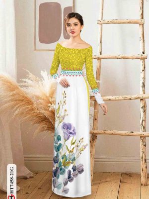 Vải áo dài hoa in 3D thiết kế 2020 AD HT7458 22 1602922123 3 Vai ao dai hoa in 3D thiet ke 2020 AD