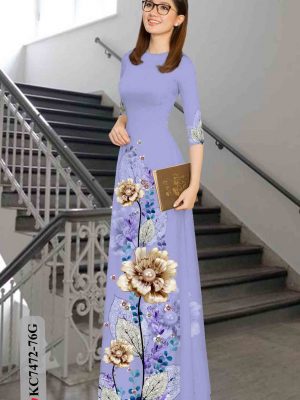 Vải áo dài hoa in 3D kiểu mới AD KC7472 33 1603181370 165 Vai ao dai hoa in 3D kieu moi AD KC7472