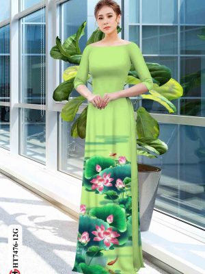 1603263619 13 Vai ao dai hoa sen kieu moi AD HT7476