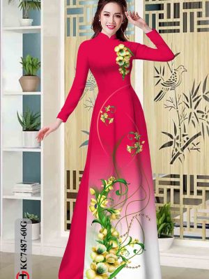 Vải áo dài hoa in 3D kiểu mới AD KC7487 19 1603340773 966 Vai ao dai hoa in 3D kieu moi AD KC7487