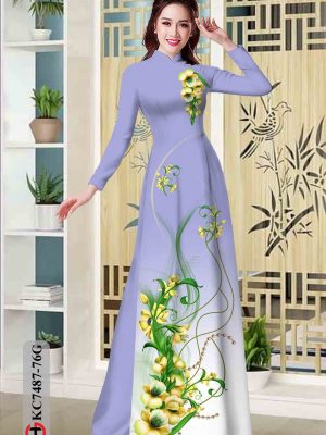 Vải áo dài hoa in 3D kiểu mới AD KC7487 28 1603340775 575 Vai ao dai hoa in 3D kieu moi AD KC7487