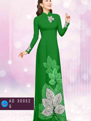 Vải áo dài in hình lá kiểu mới AD 30052 22 1603694505 609 Vai ao dai in hinh la kieu moi AD 30052