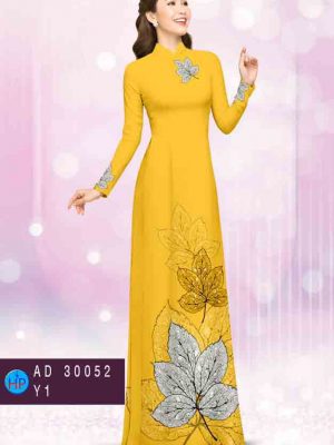 Vải áo dài in hình lá kiểu mới AD 30052 30 1603694507 145 Vai ao dai in hinh la kieu moi AD 30052