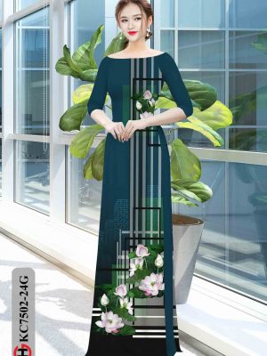 1603695518 131 Vai ao dai hoa sen kieu moi AD KC7502