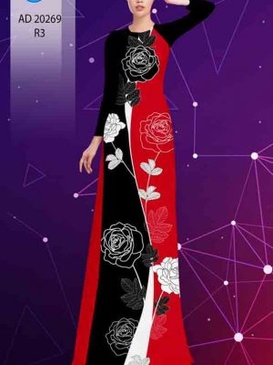 Vải áo dài hoa hồng kiểu mới AD 20269 24 1603698698 799 Vai ao dai hoa hong kieu moi AD 20269
