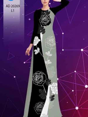 Vải áo dài hoa hồng kiểu mới AD 20269 33 1603698699 152 Vai ao dai hoa hong kieu moi AD 20269