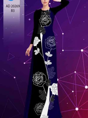 Vải áo dài hoa hồng kiểu mới AD 20269 34 1603698700 77 Vai ao dai hoa hong kieu moi AD 20269