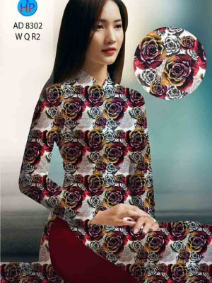 Vải áo dài hoa hồng đều mới ra AD 8302 23 1603698925 187 Vai ao dai hoa hong deu moi ra AD 8302