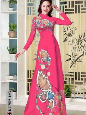 Vải áo dài hoa in 3D kiểu mới AD KC7508 22 1603784588 469 Vai ao dai hoa in 3D kieu moi AD KC7508