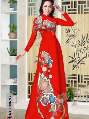 Vải áo dài hoa in 3D kiểu mới AD KC7508 19 1603784588 807 Vai ao dai hoa in 3D kieu moi AD KC7508