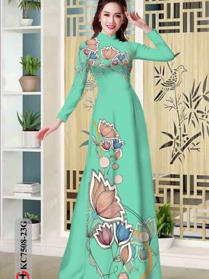 Vải áo dài hoa in 3D kiểu mới AD KC7508 24 1603784589 393 Vai ao dai hoa in 3D kieu moi AD KC7508