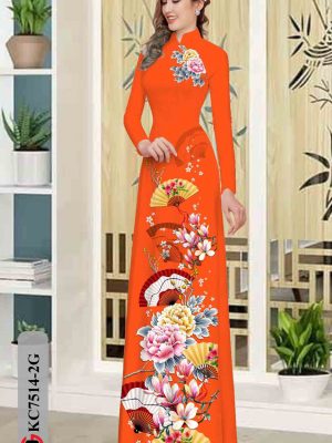 Vải áo dài hoa in 3D kiểu mới AD KC7514 21 1603858911 253 Vai ao dai hoa in 3D kieu moi AD KC7514
