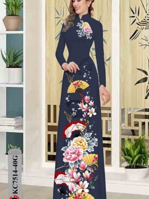 Vải áo dài hoa in 3D kiểu mới AD KC7514 28 1603858913 431 Vai ao dai hoa in 3D kieu moi AD KC7514