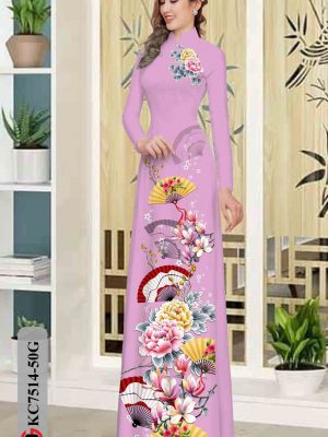 Vải áo dài hoa in 3D kiểu mới AD KC7514 33 1603858914 351 Vai ao dai hoa in 3D kieu moi AD KC7514
