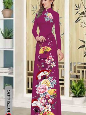 Vải áo dài hoa in 3D kiểu mới AD KC7514 30 1603858914 819 Vai ao dai hoa in 3D kieu moi AD KC7514