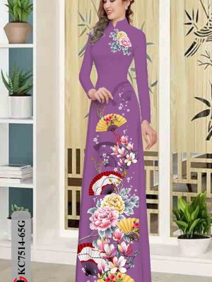 Vải áo dài hoa in 3D kiểu mới AD KC7514 36 1603858915 82 Vai ao dai hoa in 3D kieu moi AD KC7514