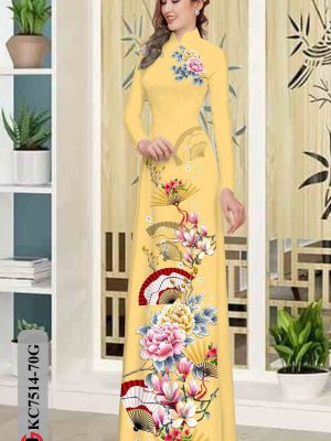 Vải áo dài hoa in 3D kiểu mới AD KC7514 37 1603858915 912 Vai ao dai hoa in 3D kieu moi AD KC7514