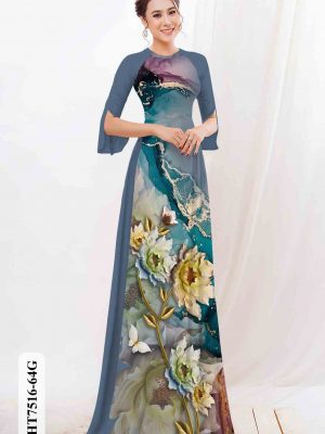 Vải áo dài hoa in 3D kiểu mới AD HT7516 21 1603859593 815 Vai ao dai hoa in 3D kieu moi AD HT7516
