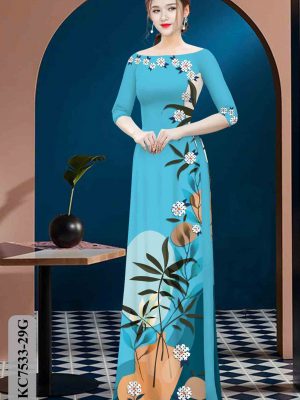 Vải áo dài hoa in 3D thiết kế 2020 AD KC7533 22 1604035375 127 Vai ao dai hoa in 3D thiet ke 2020 AD