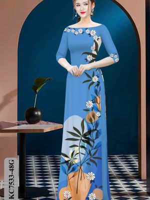 Vải áo dài hoa in 3D thiết kế 2020 AD KC7533 26 1604035376 24 Vai ao dai hoa in 3D thiet ke 2020 AD