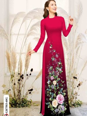 Vải áo dài hoa hồng mới ra AD GH7503 16 Vai ao dai hoa hong moi ra AD GH7503